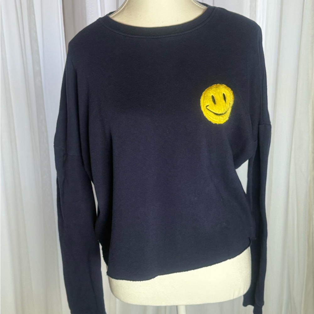 Joe Boxer Black Sweatshirt with Yellow Graphic, Size L